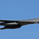 B-1B Lancer from Dyess Air Force Base with wings swept back for high-speed flight (Tim Shaffer)